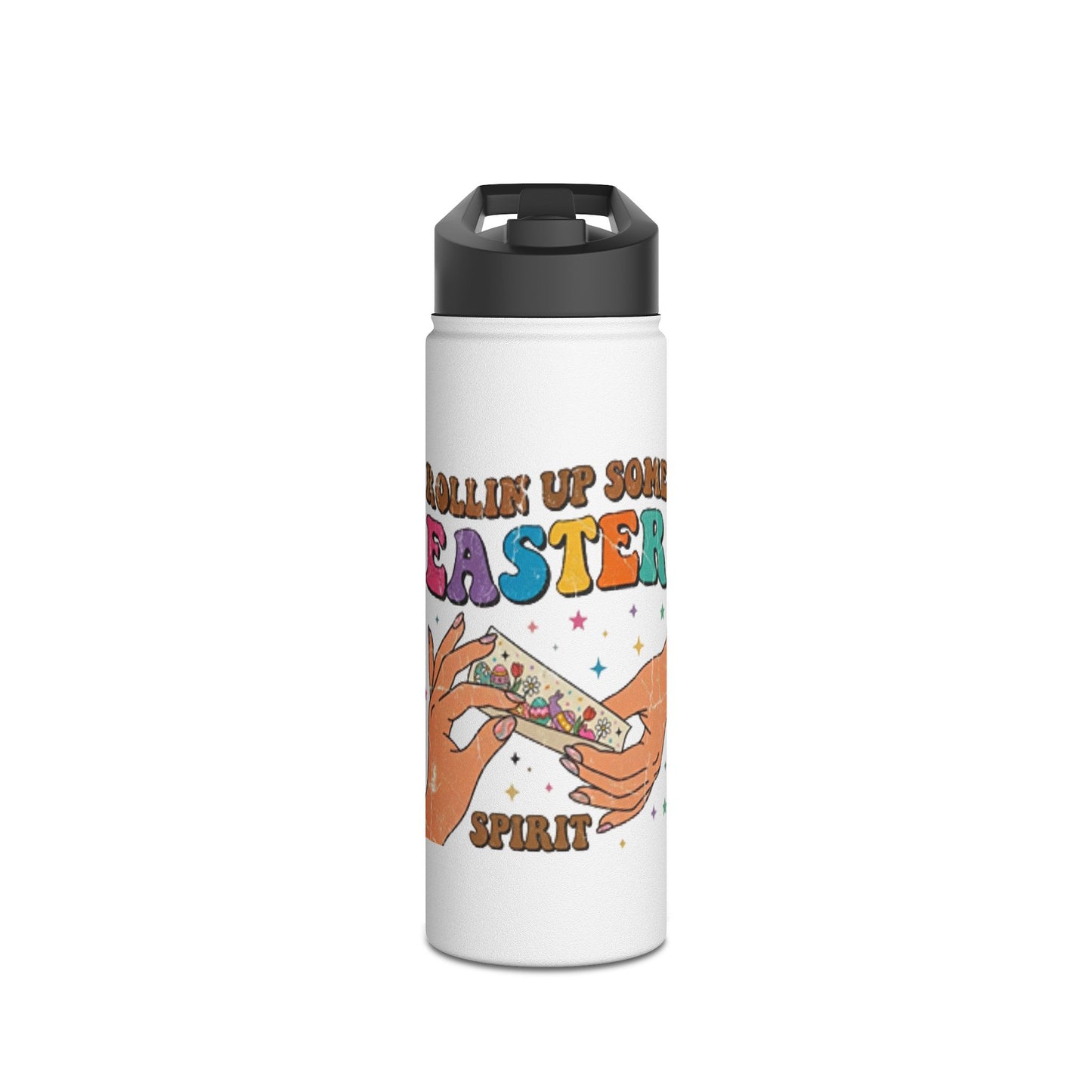 "Rollin Up Some Easter Spirit" Stainless Steel Water Bottle