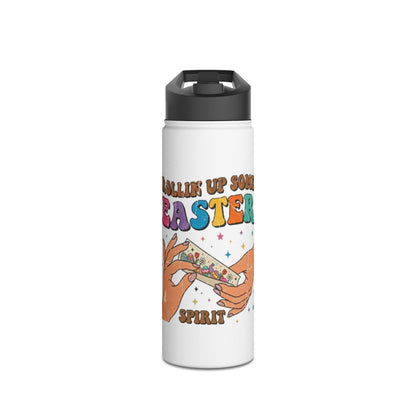 "Rollin Up Some Easter Spirit" Stainless Steel Water Bottle