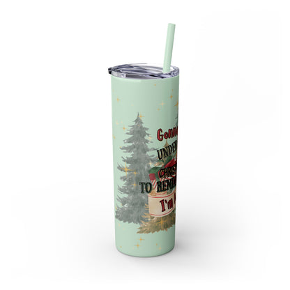 Christmas Skinny Tumbler with Straw, 20oz