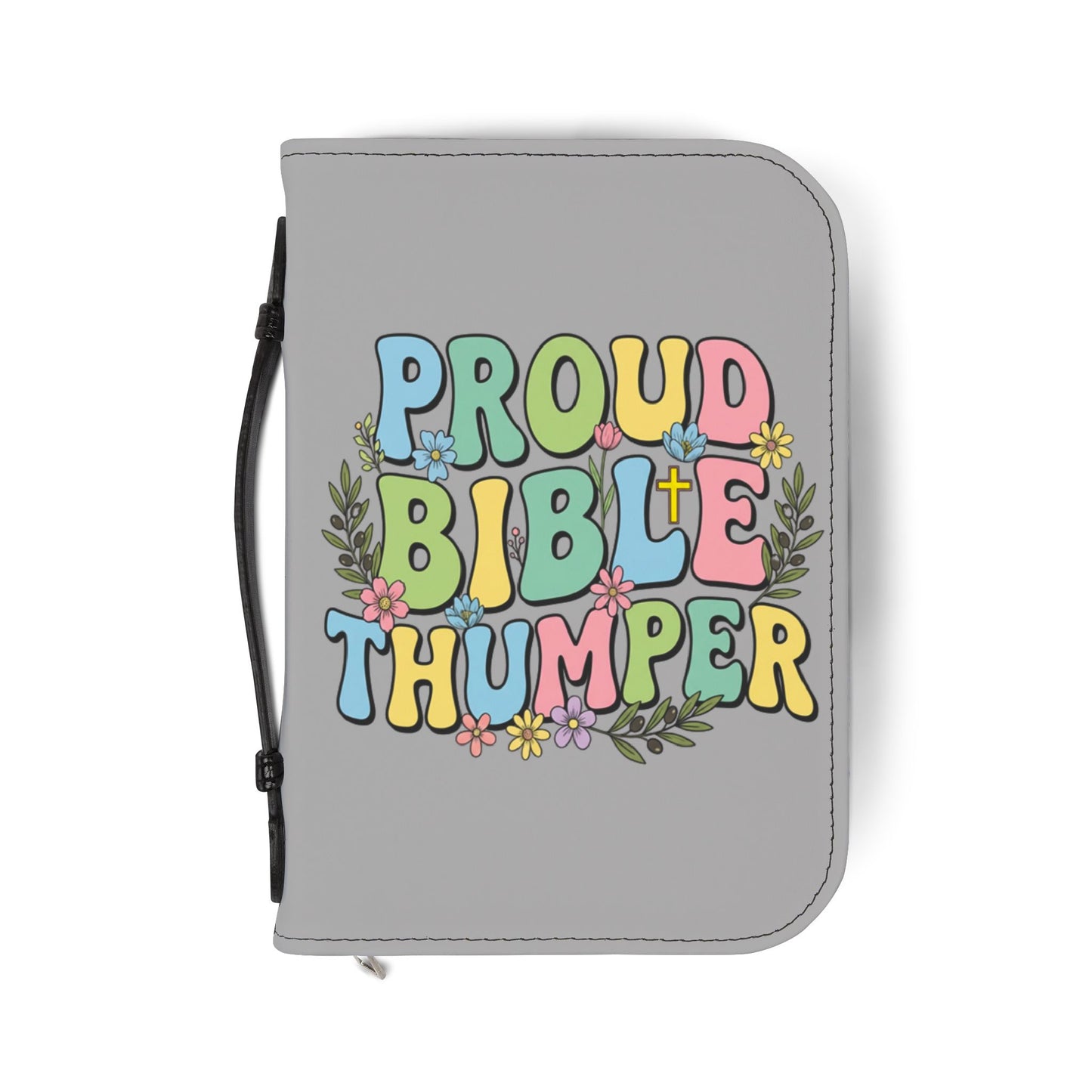 Proud Bible Thumper Multicolor Spring Easter Faith Zippered Bible Cover