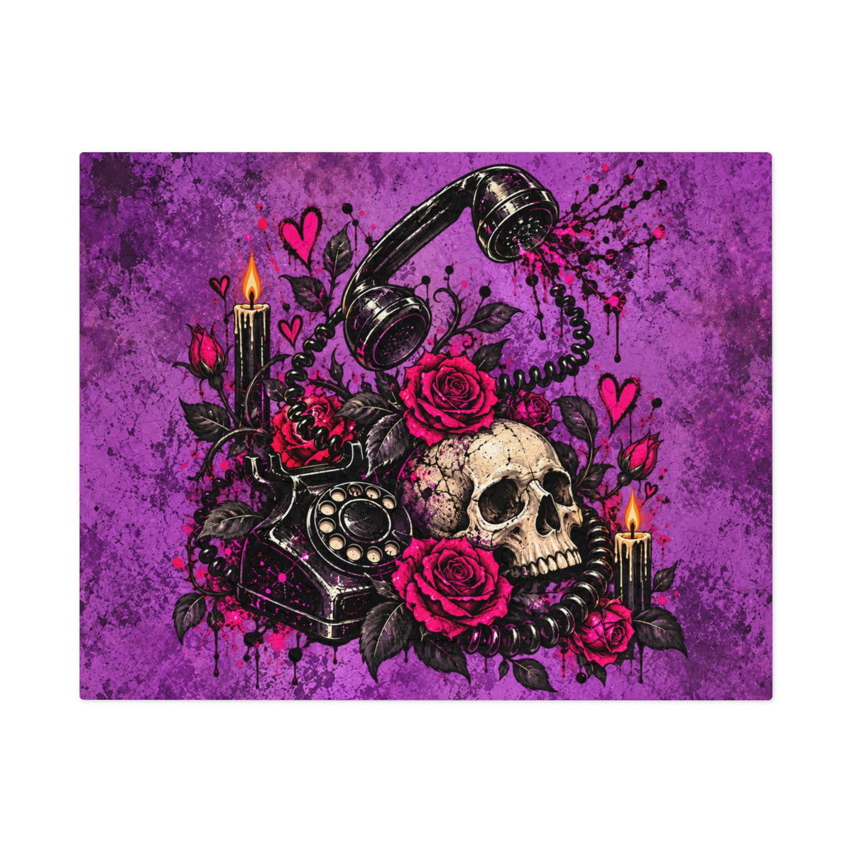 Karma’s Calling Halloween Jigsaw Puzzle | Gothic Skull Statement Puzzle by Subbin4Sanity