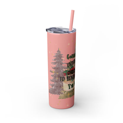 Christmas Skinny Tumbler with Straw, 20oz