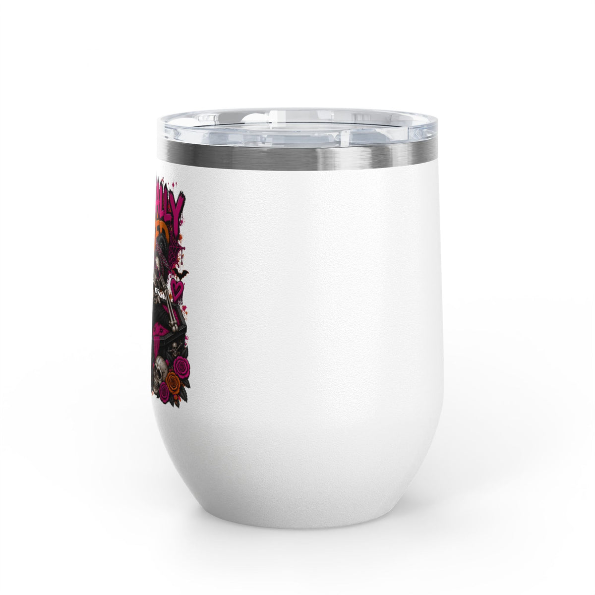 Emotionally Deceased 12oz Wine Tumbler | Dark Humor Gothic Stainless Steel Cup by Subbin4Sanity