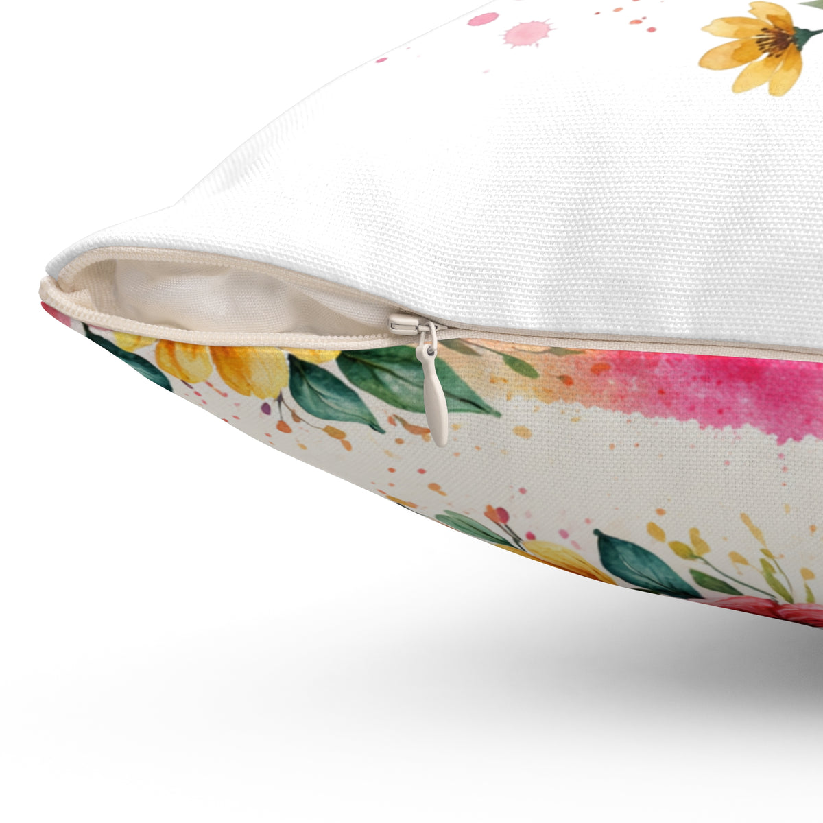 Catch Me In My Bloom Era Double-Sided Throw Pillow | Floral Spring Statement Pillow by Subbin4Sanity