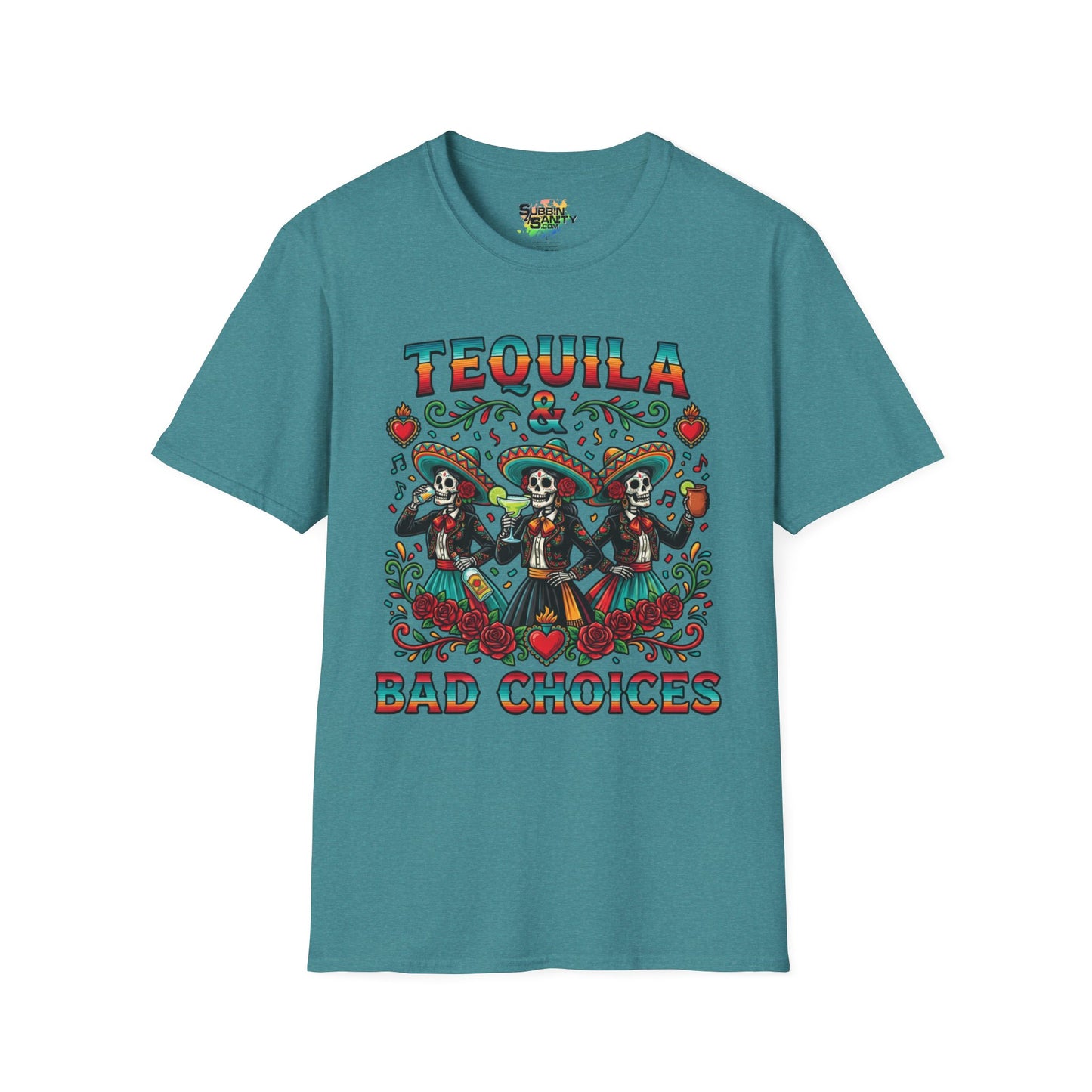"Tequila & Bad Choices" | Unisex Softstyle T-Shirt