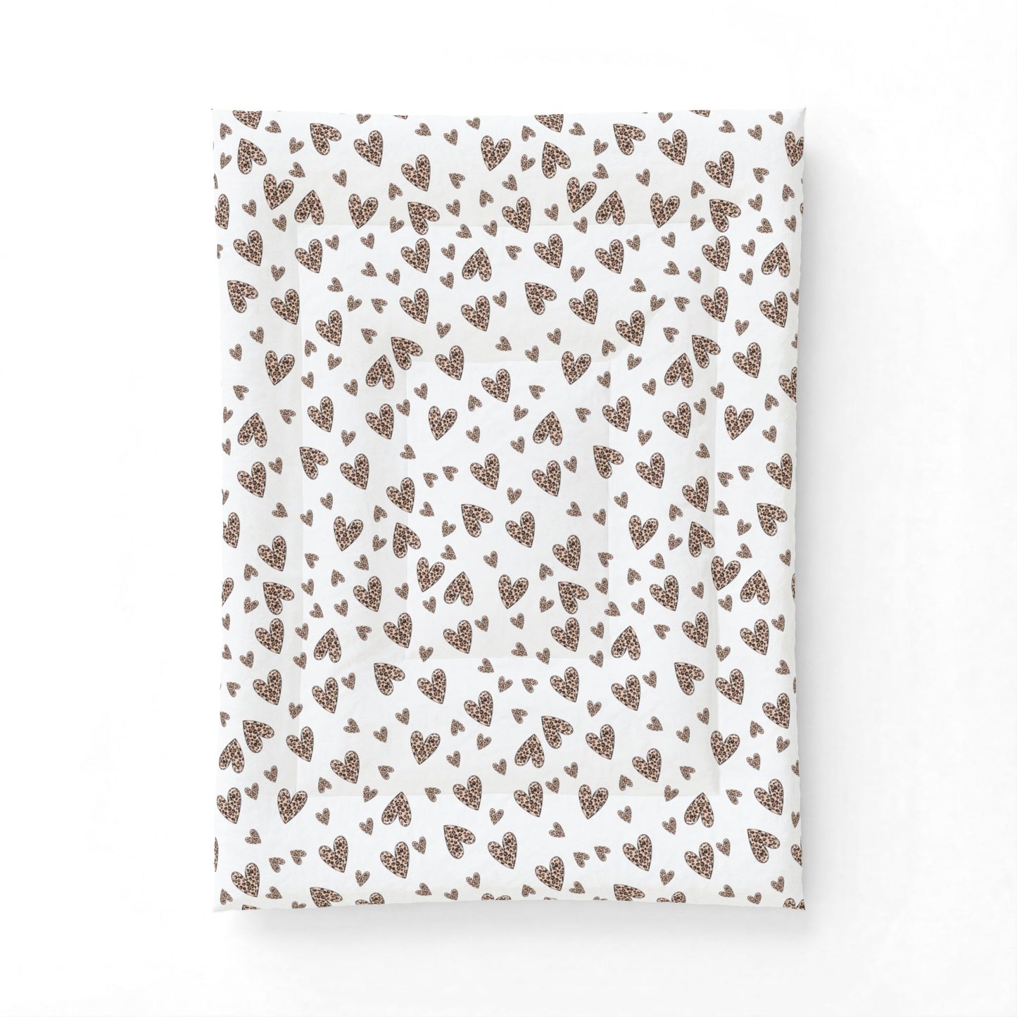 Wild Love Comforter Blanket | Leopard Heart Cotton Comforter – Cozy Animal Print Bed Blanket by Subbin4Sanity