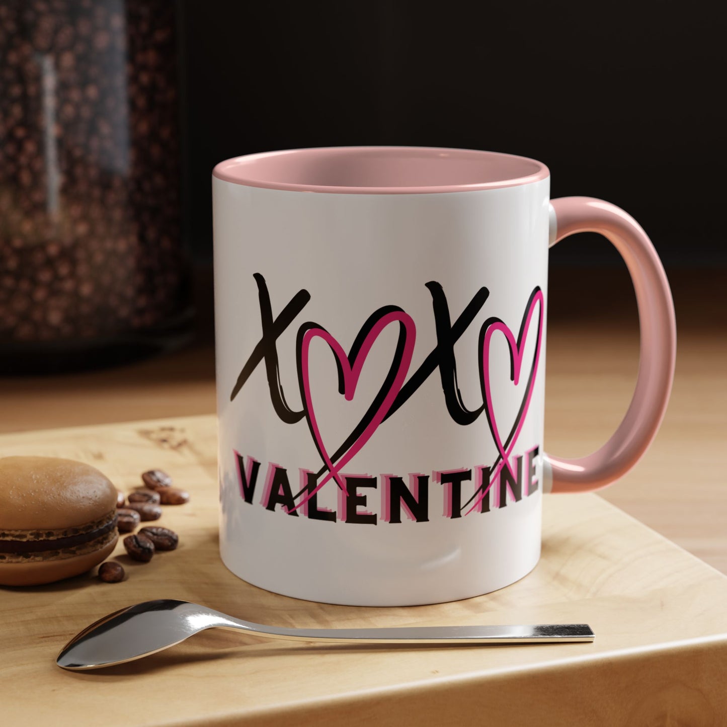 XOXO Valentine Accent Coffee Mug — 11oz & 15oz
