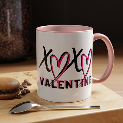 XOXO Valentine Accent Coffee Mug — 11oz & 15oz