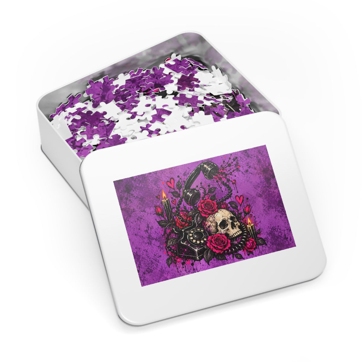 Karma’s Calling Halloween Jigsaw Puzzle | Gothic Skull Statement Puzzle by Subbin4Sanity