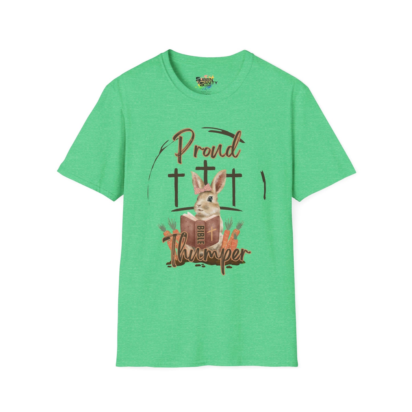"Proud Bible Thumper" Faith T-Shirt – Cute Graphic Tee | Unisex Softstyle Easter Day Shirt