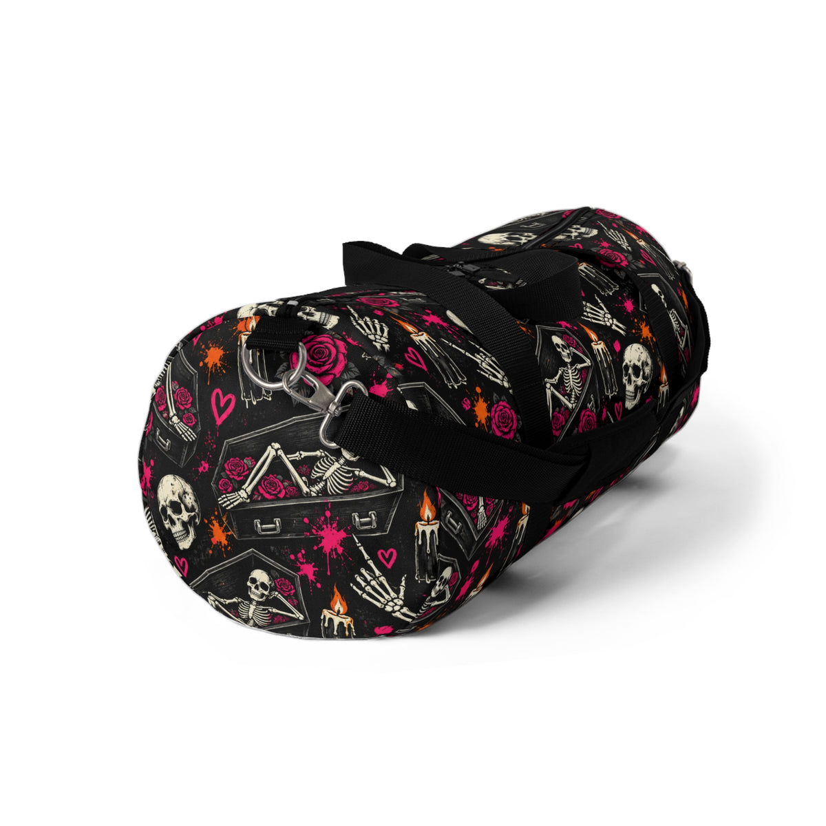 Dead & Unbothered Duffel Bag | Skull & Rose Halloween Travel Bag by Subbin4Sanity