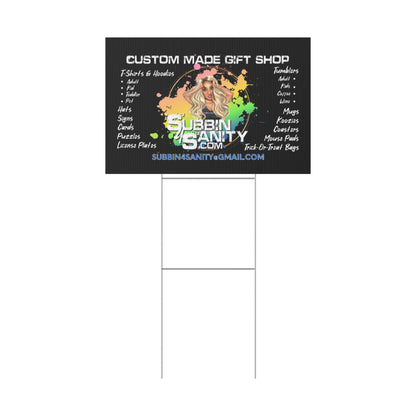 Customizable Plastic Yard Sign — Add your custom Logo, Photo, & Artwork by SubbinSanity