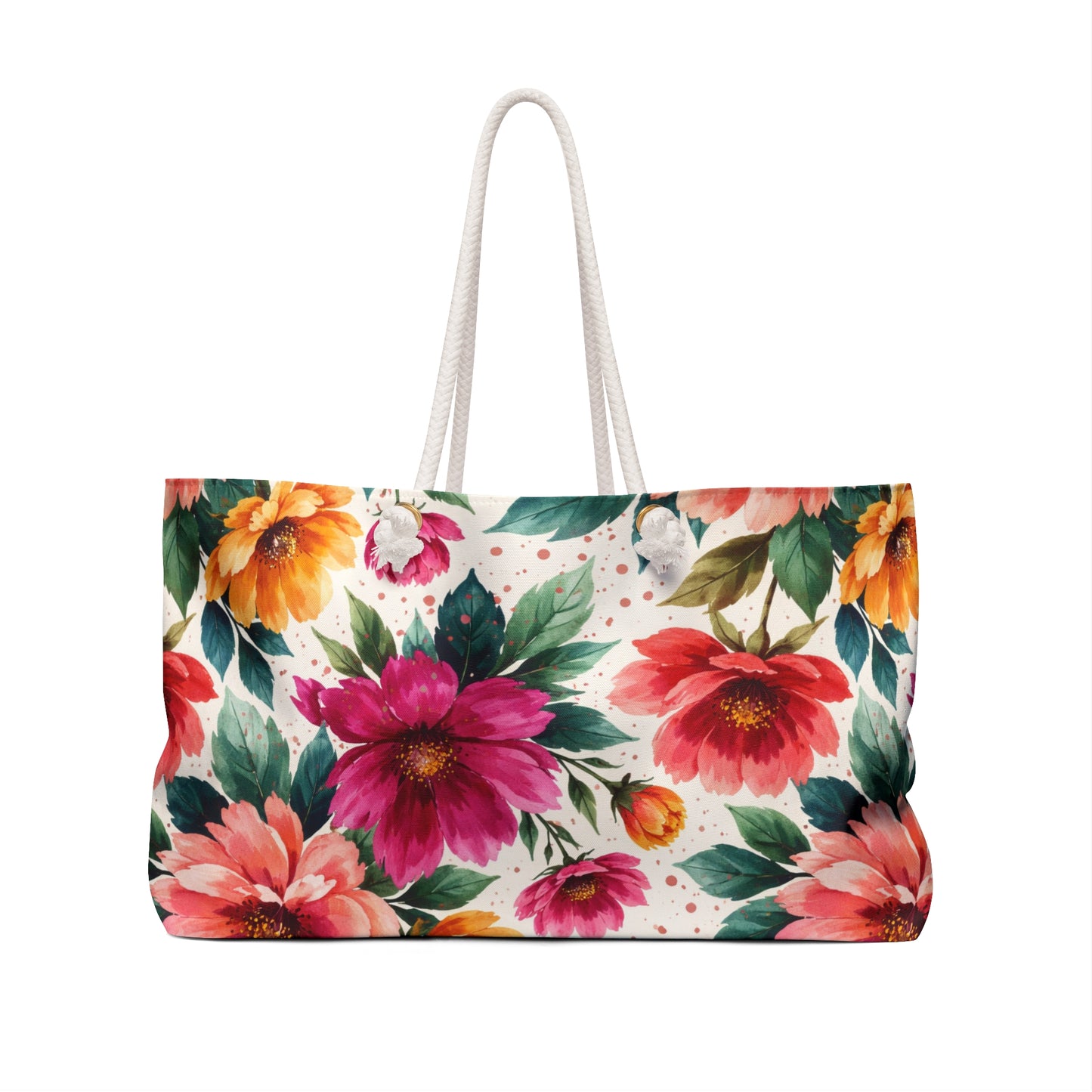 Electric Wildflower Garden Pattern – Splatter Bloom Collection - Weekender Travel Tote Bag