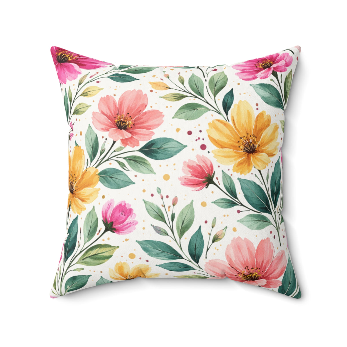Spring Got Me Acting Different Double-Sided Throw Pillow | Floral Spring Statement Pillow by Subbin4Sanity