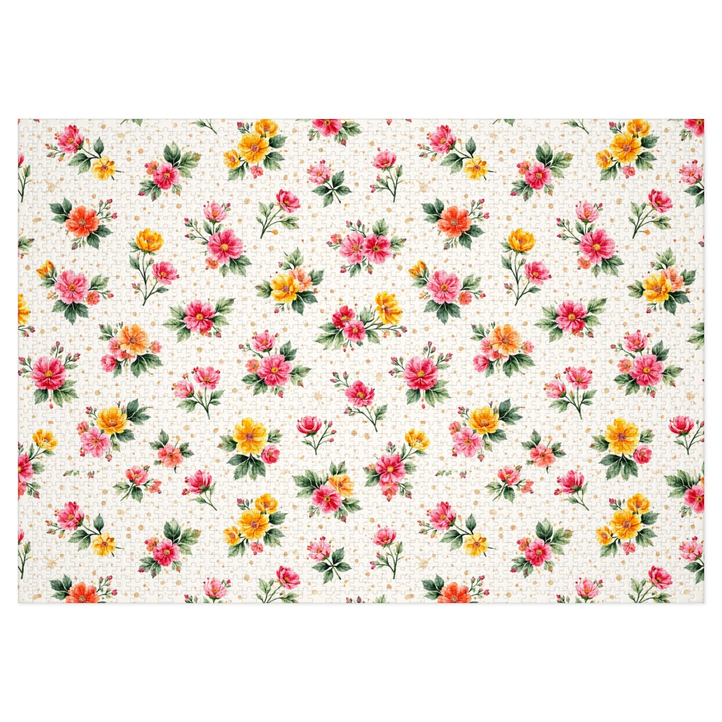 Wildflower Sprinkle Pattern – Splatter Bloom Collection – Puzzle & Tin Storage Box