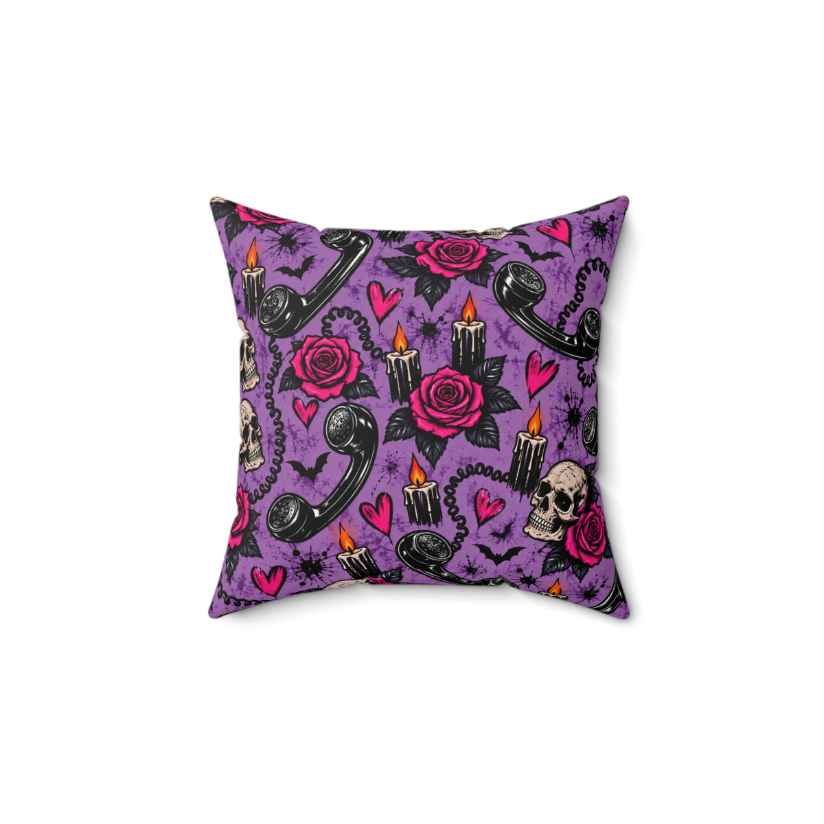 If Karma Needs Help, Call Me + Karma’s Calling Double-Sided Pillowcase & Insert | Gothic Halloween Decor by Subbin4Sanity