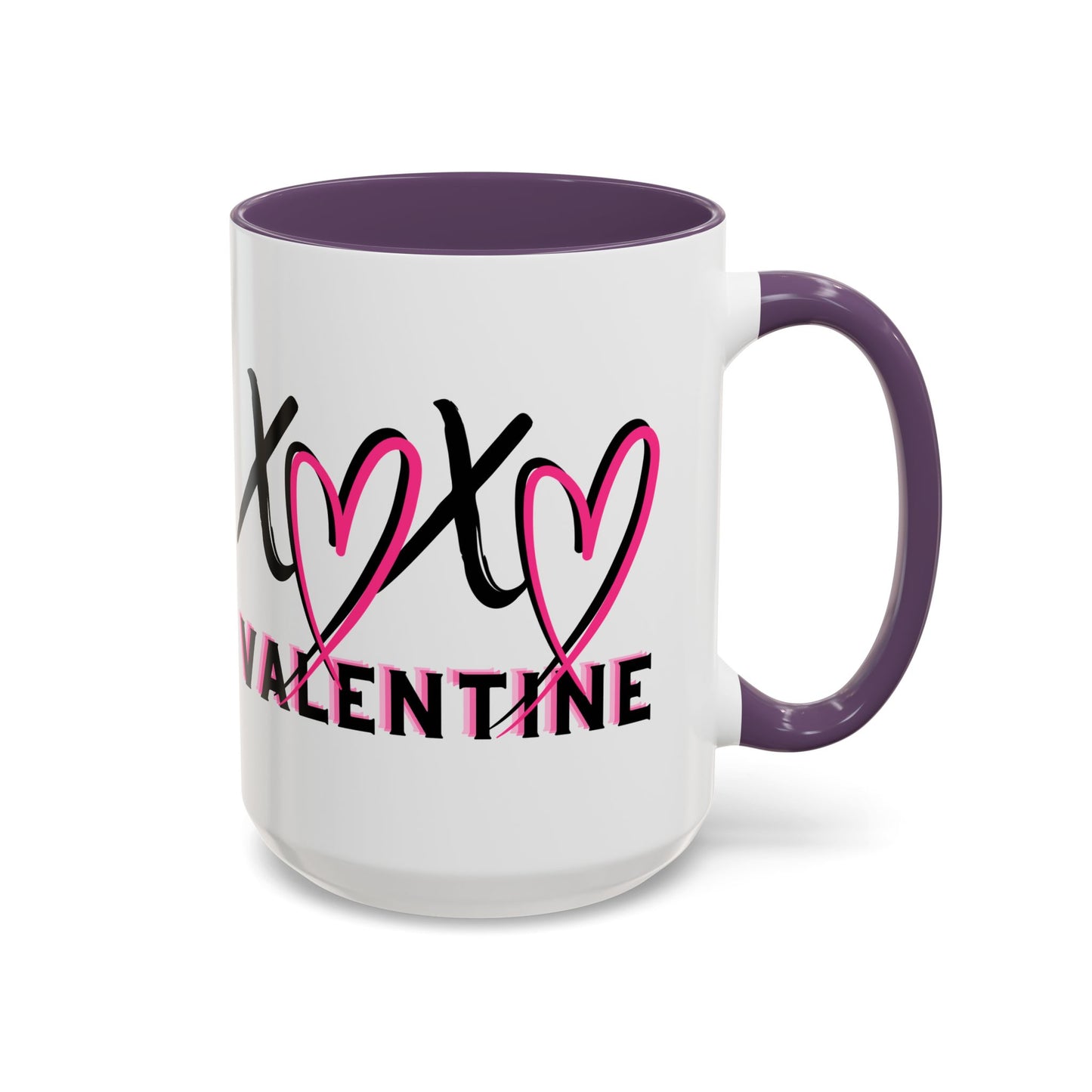 XOXO Valentine Accent Coffee Mug — 11oz & 15oz