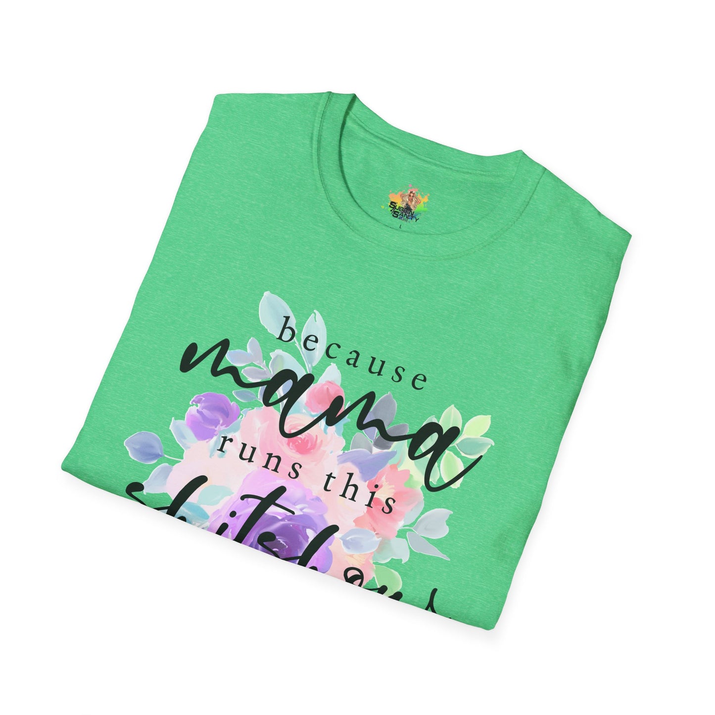Mama Runs The Shitshow Graphic T-Shirt | Funny Mom Life Statement Tee by Subbin4Sanity