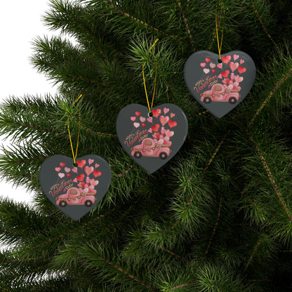 Valentines Ceramic Ornament (1pc, 3pcs, 5pcs, 10pcs)
