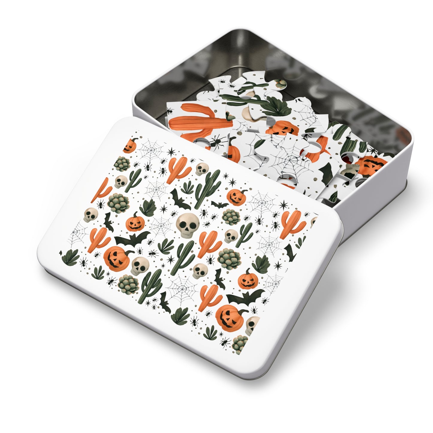 Halloween Puzzle with Tin Box