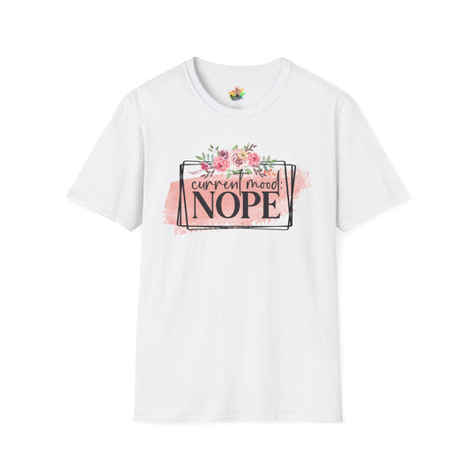 Current Mood Nope Graphic T-Shirt | Funny Sarcastic Statement Tee by Subbin4Sanity