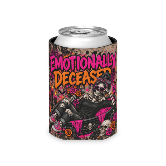 Emotionally Deceased Foam Grip Koozie | Dark Humor Gothic Can Cooler by Subbin4Sanity