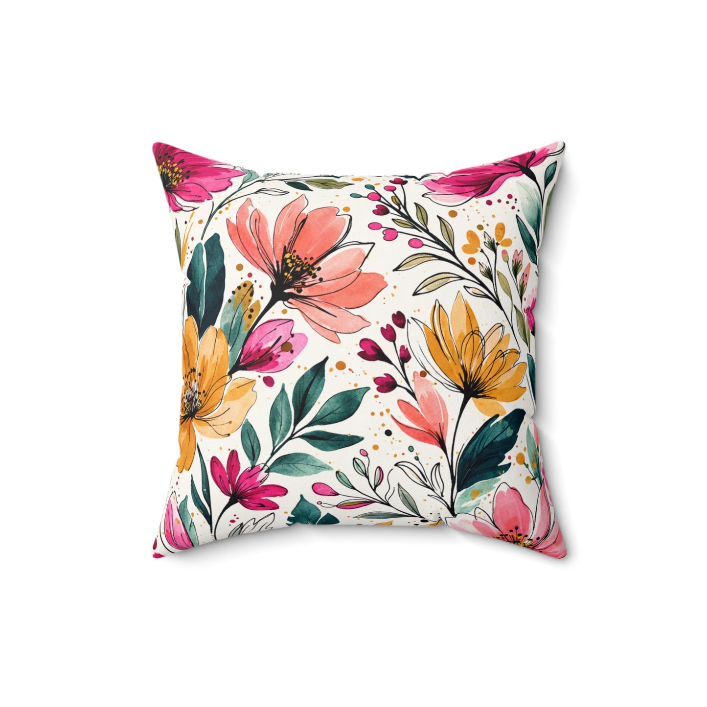 "She's A Wildflower Act Accordingly" - Double Sided Pillowcase & Pillow Insert