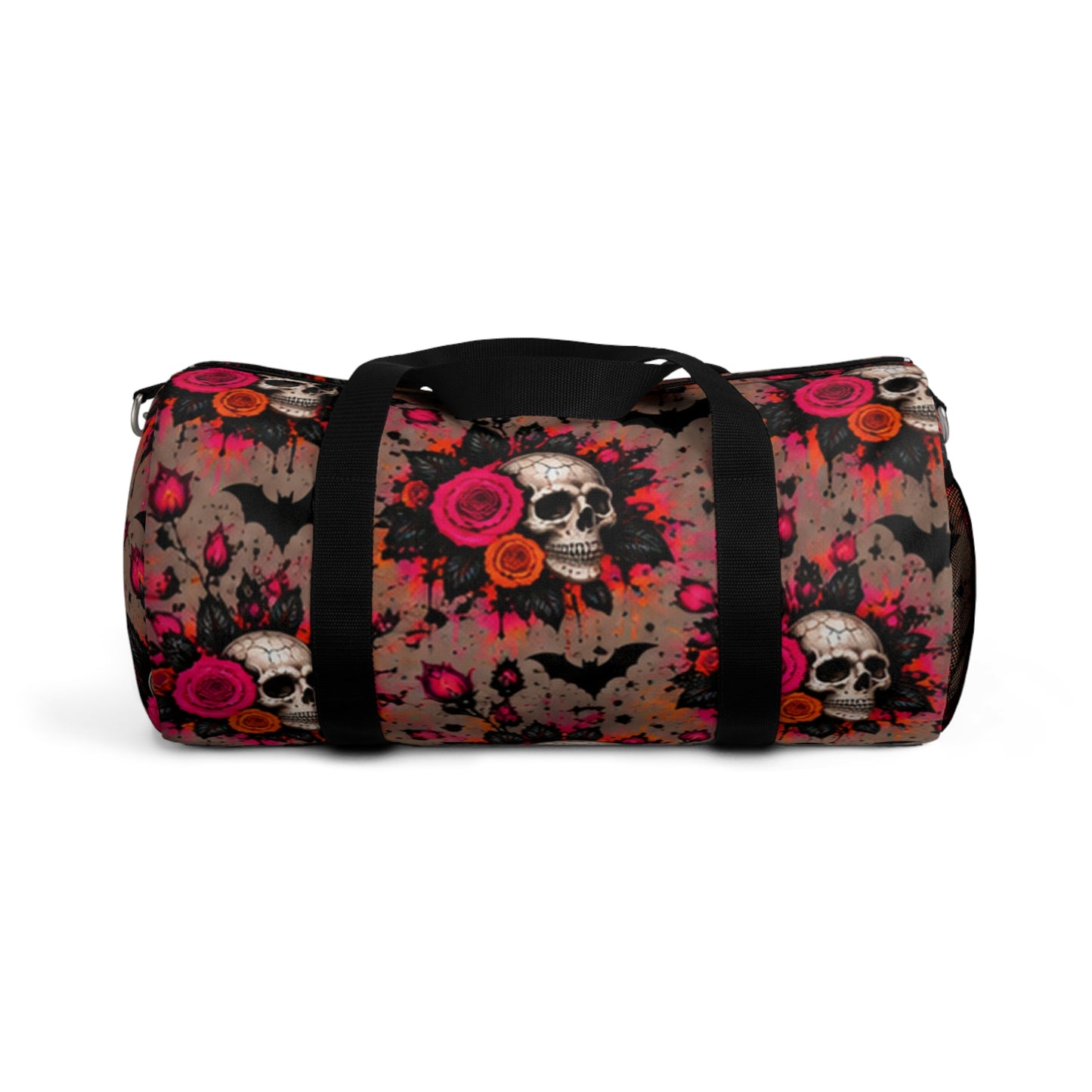 Deadly Blooms Duffel Bag | Skull & Rose Halloween Travel Bag by Subbin4Sanity