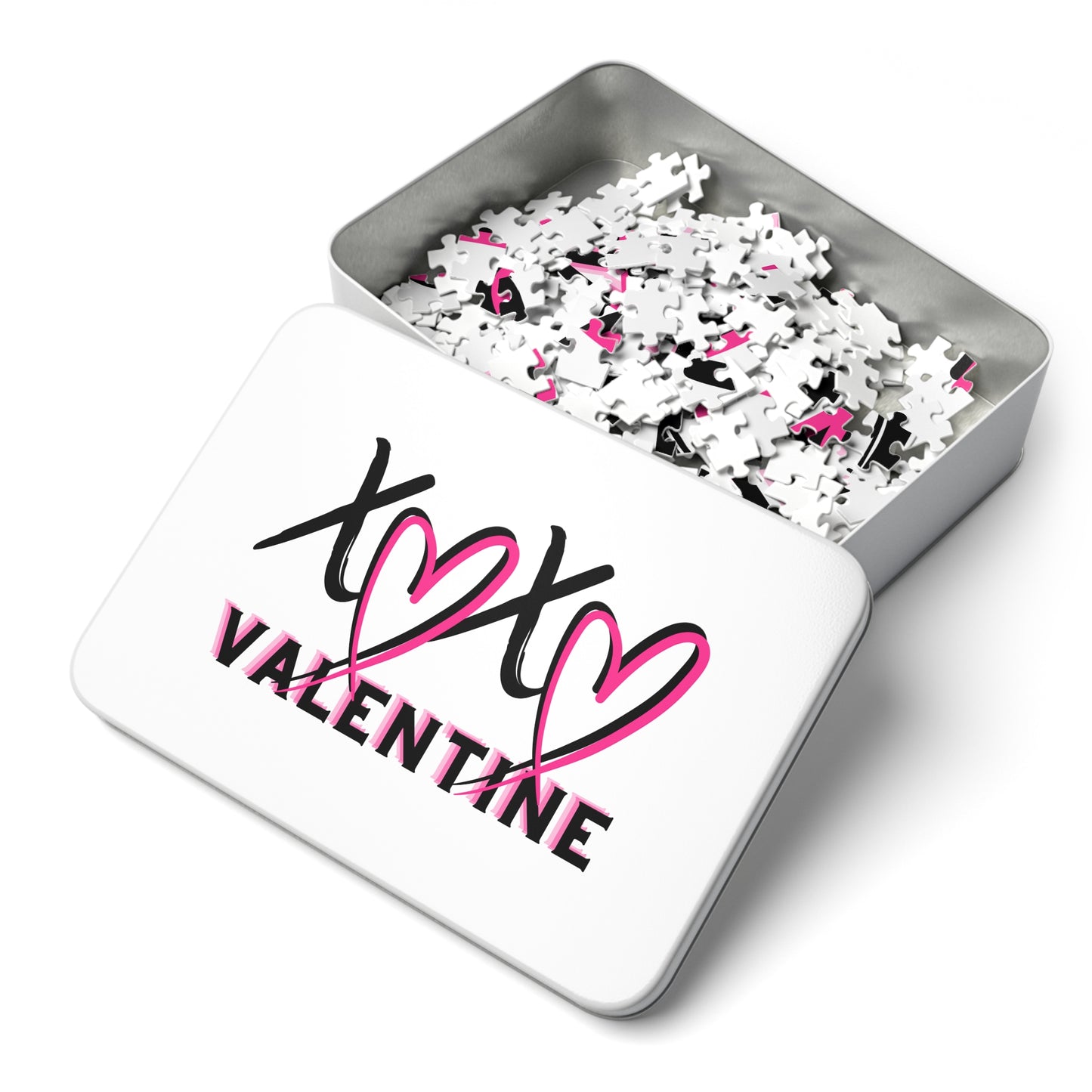 Valentines XOXO Jigsaw Puzzle — Romantic Tin Box Gift