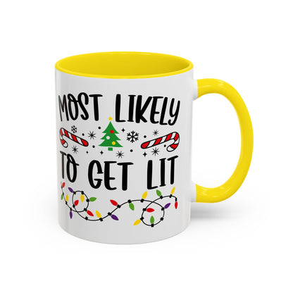 Christmas Coffee Mug, 11oz, "To get lit"