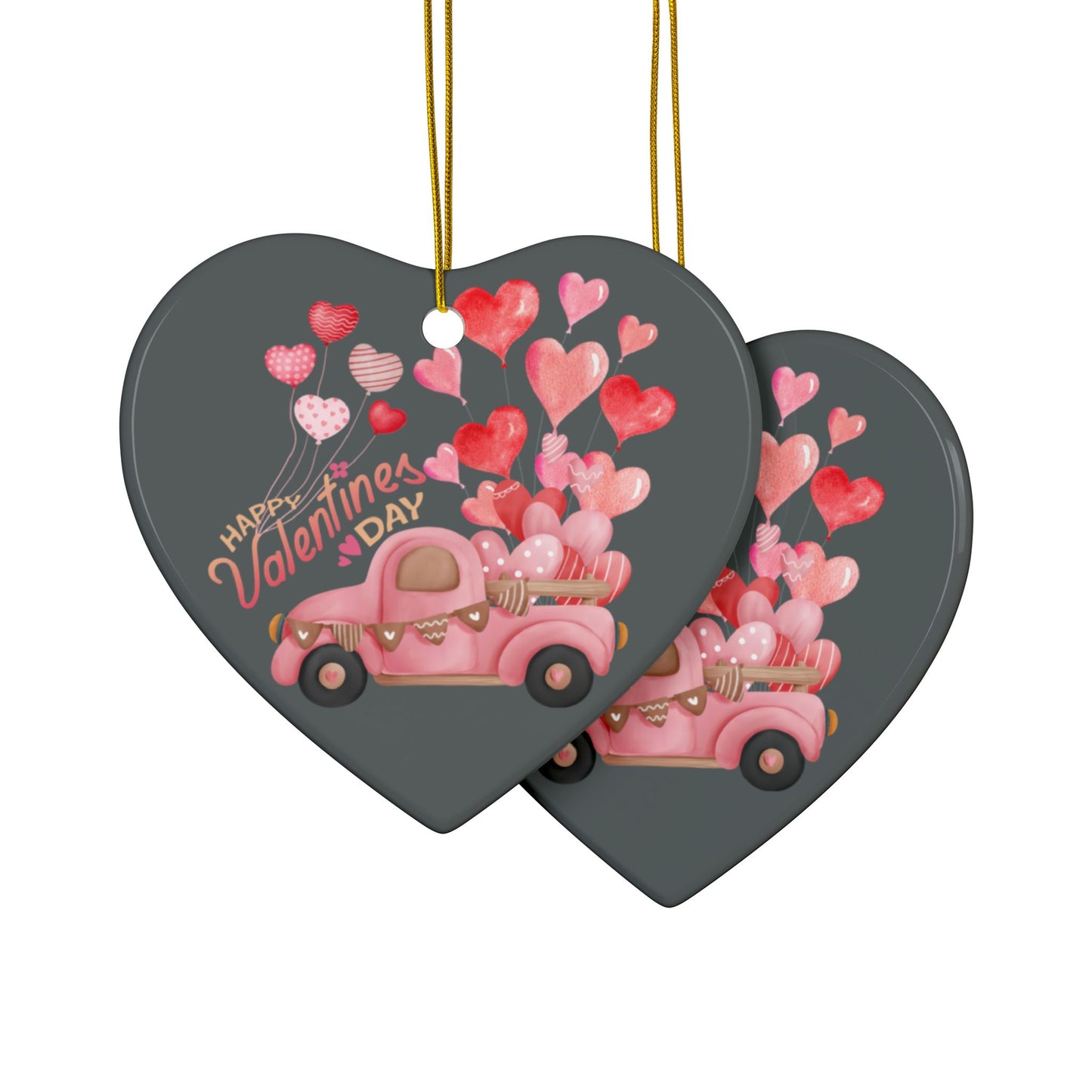 Valentines Ceramic Ornament (1pc, 3pcs, 5pcs, 10pcs)