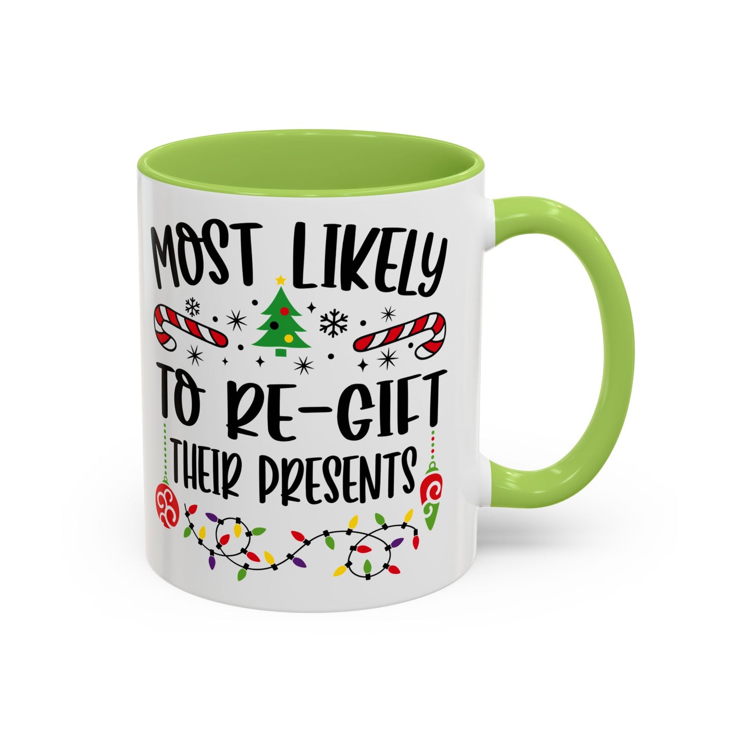 Christmas Coffee Mug, 11oz, "To re-gift their presents"