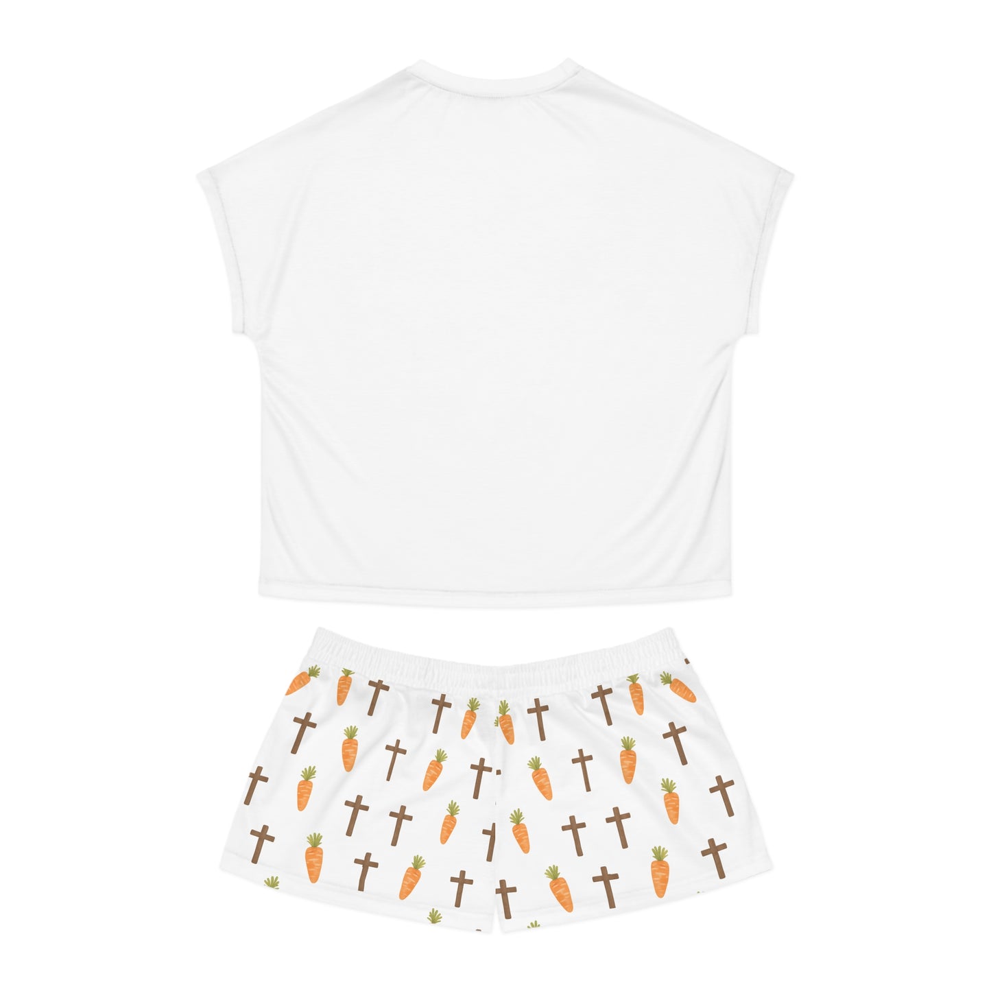 Proud Bible Thumper Women's Short Pajama Set – Cute Bunny Easter Sleepwear