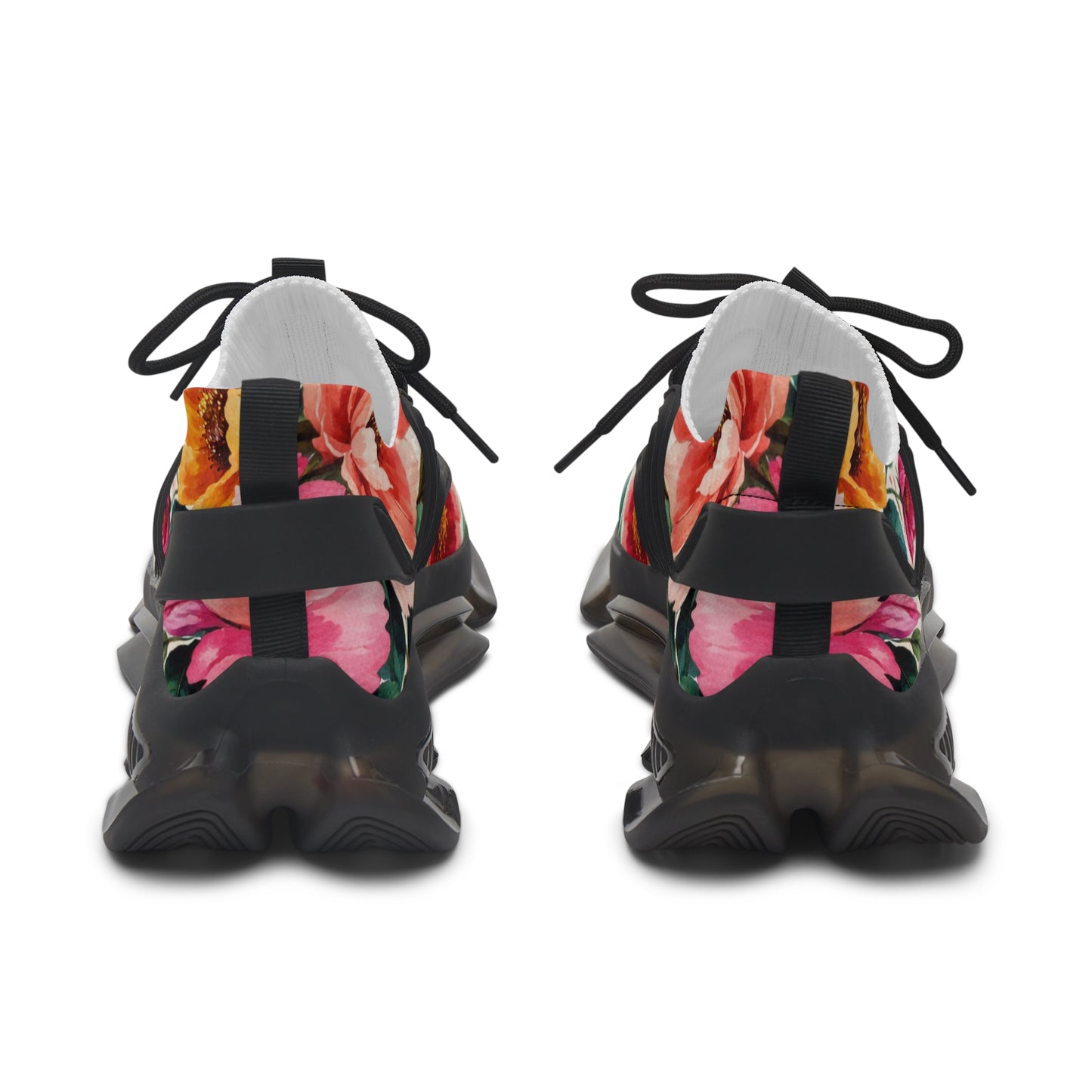 Electric Wildflower Garden Pattern – Splatter Bloom Collection — Lightweight Women's Breathable Athletic Mesh Sneakers