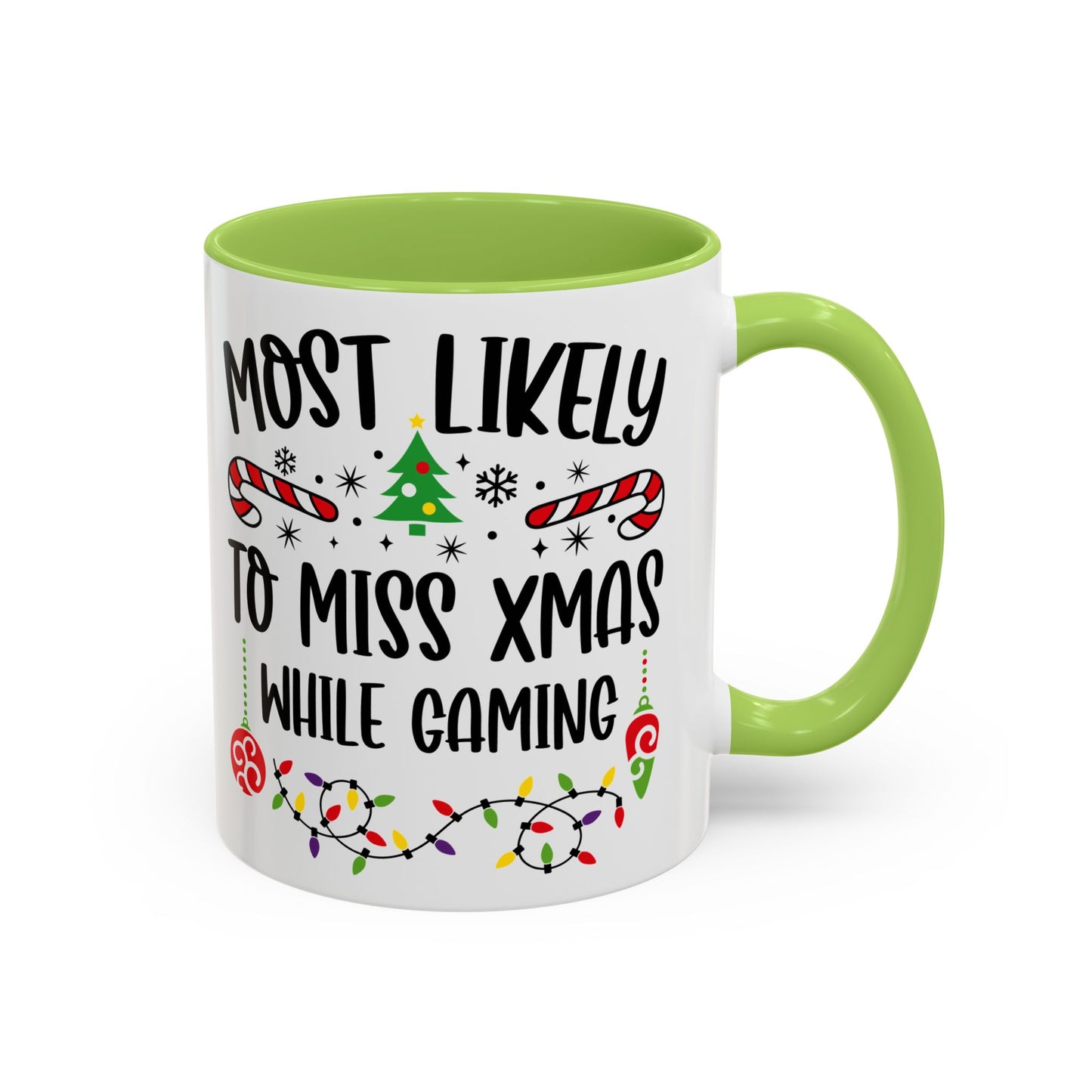 Christmas Coffee Mug, 11oz, "Miss X-Mas while gaming"