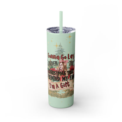 Christmas Skinny Tumbler with Straw, 20oz