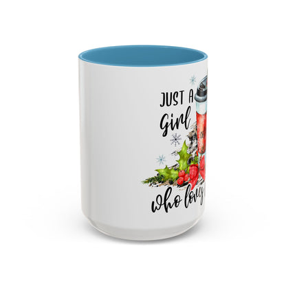 Christmas Coffee Mug, 11oz, "Just a girl who loves winter!"