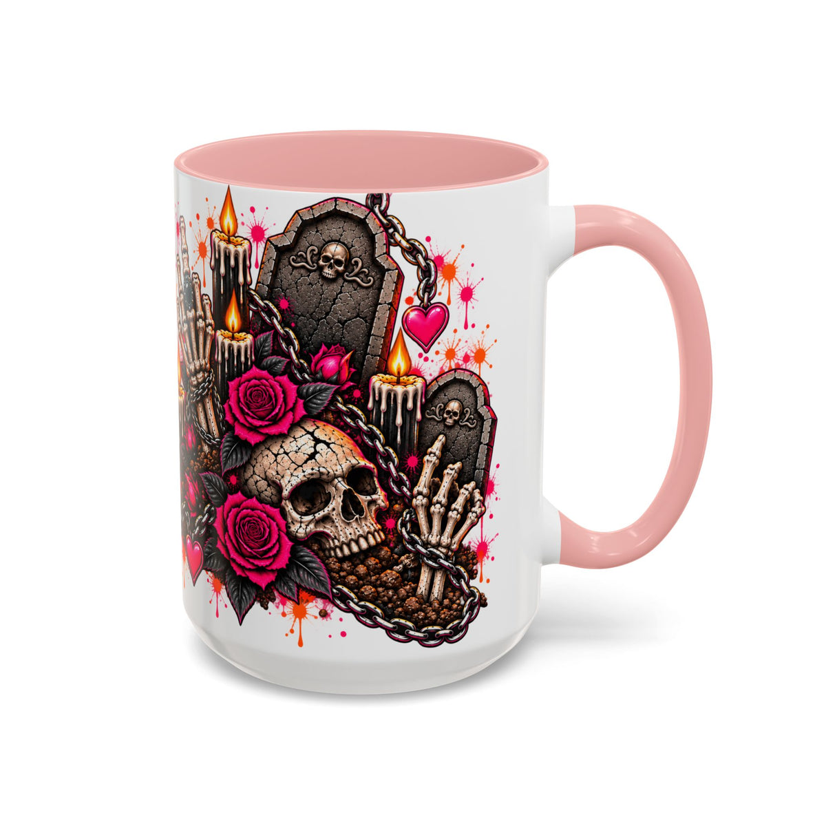 Dirt & Defiance Coffee Mug | Gothic Skull & Coffin Ceramic Mug by Subbin4Sanity