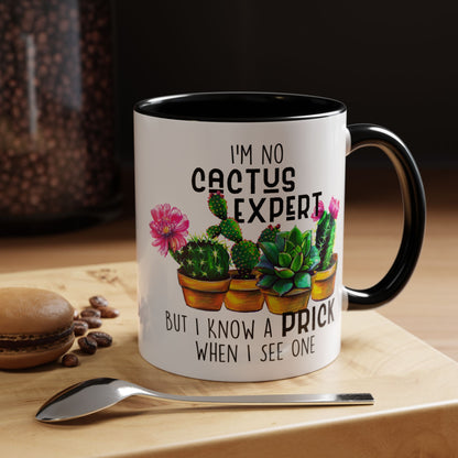 Coffee Mug, 11oz, "No Cactus Expert"