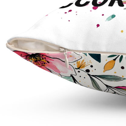 "She's A Wildflower Act Accordingly" - Double Sided Pillowcase & Pillow Insert