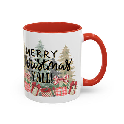 Christmas Coffee Mug, 11oz, "Merry Christmas Yall"