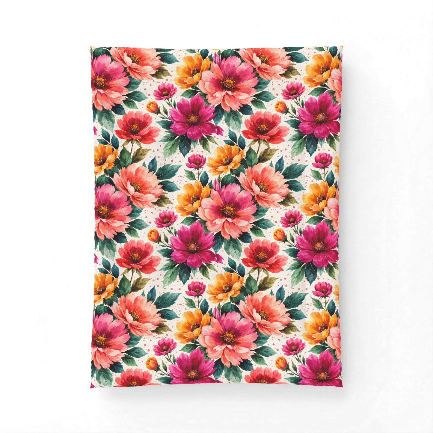 Electric Wildflower Garden Pattern – Splatter Bloom Collection – Comforter