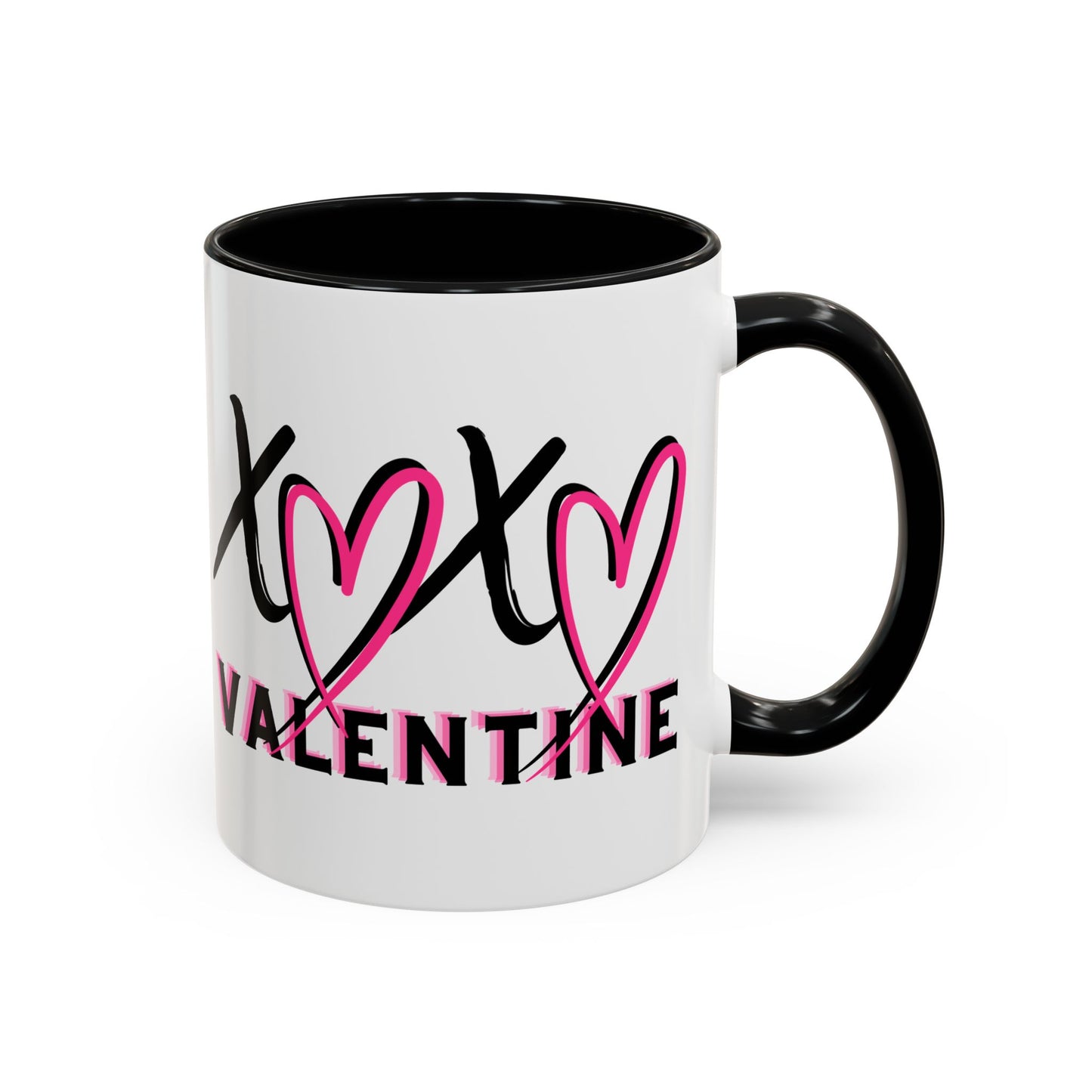 XOXO Valentine Accent Coffee Mug — 11oz & 15oz
