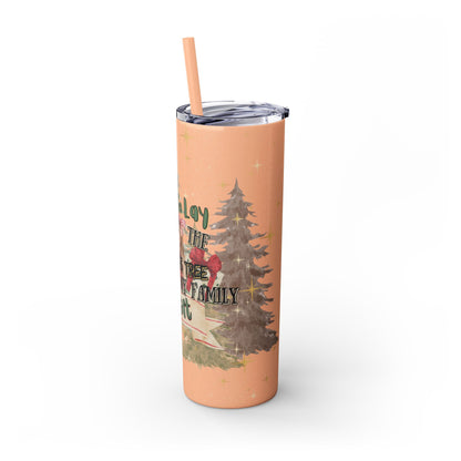 Christmas Skinny Tumbler with Straw, 20oz