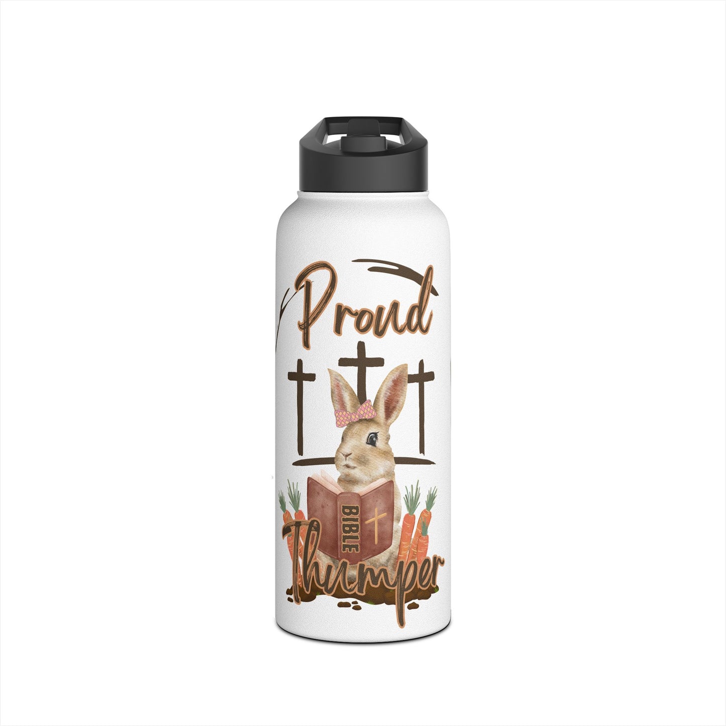 "Proud Bible Thumper" Easter Water Bottle - Faith Humor Water Bottle