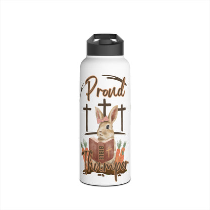 "Proud Bible Thumper" Easter Water Bottle - Faith Humor Water Bottle
