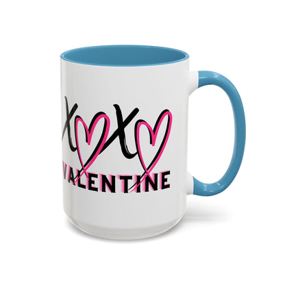 XOXO Valentine Accent Coffee Mug — 11oz & 15oz