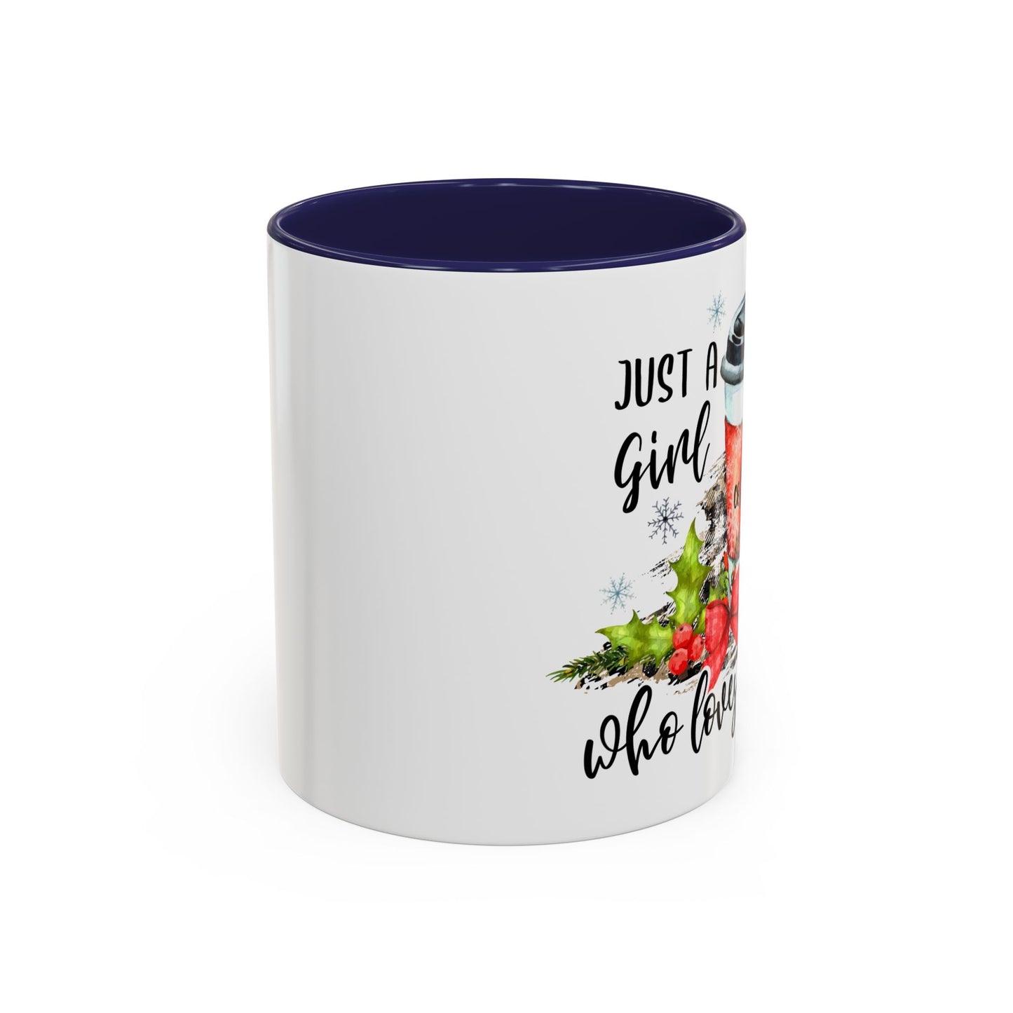 Christmas Coffee Mug, 11oz, "Just a girl who loves winter!"