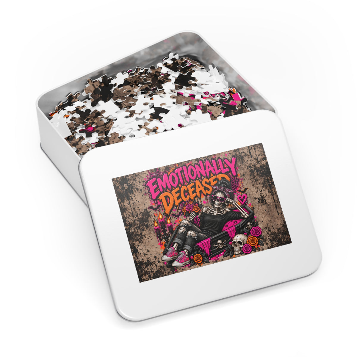 Emotionally Deceased Halloween Jigsaw Puzzle | Dark Humor Gothic Puzzle by Subbin4Sanity