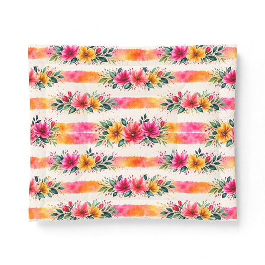 Wildflower Garden Stripe Pattern – Splatter Bloom Collection – Comforter